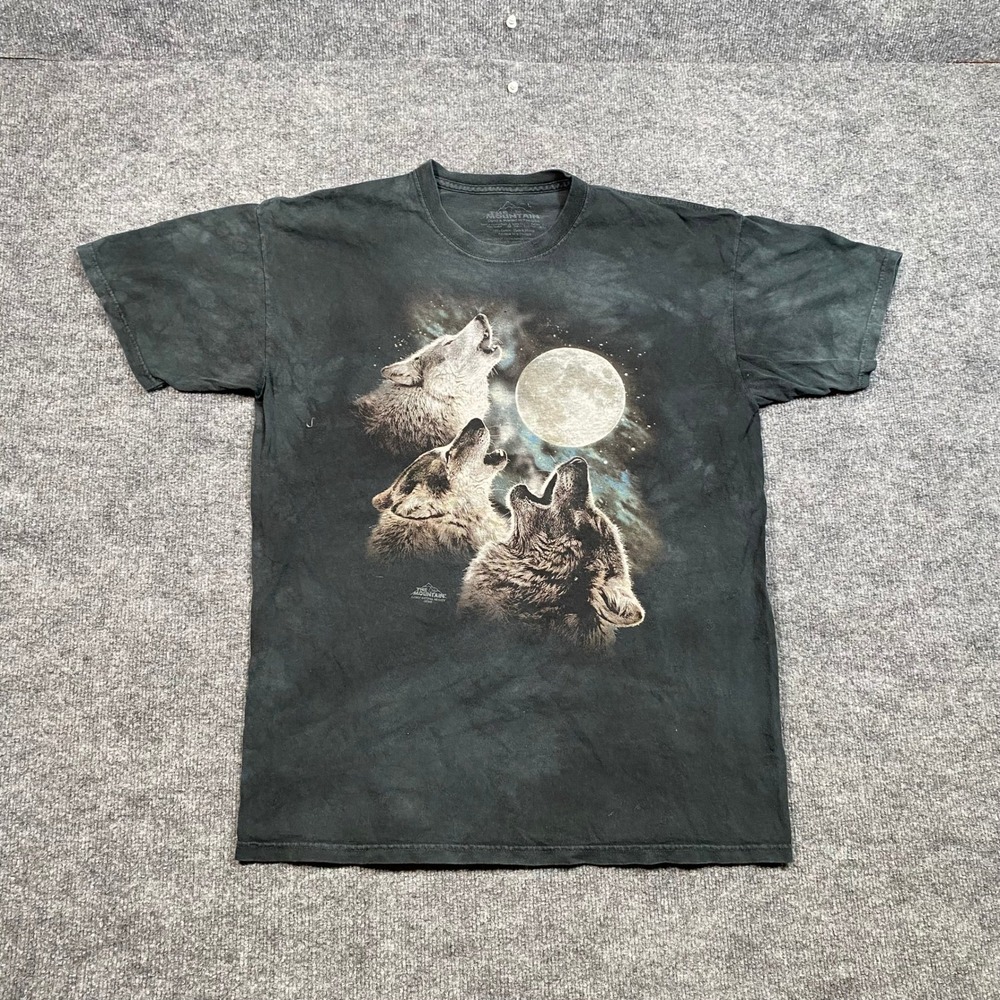 The Mountain Three Wolf Moon T Shirt Mens Large Grey Tie Dye 2007 Antonia Neshev